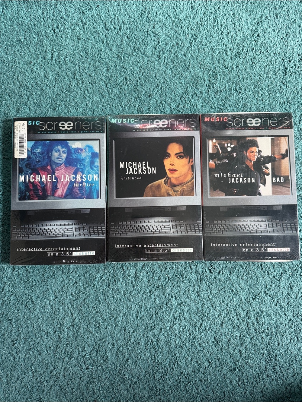 Michael Jackson Bundle 3 Vintage Music screeners Thriller, Childhood, Bad